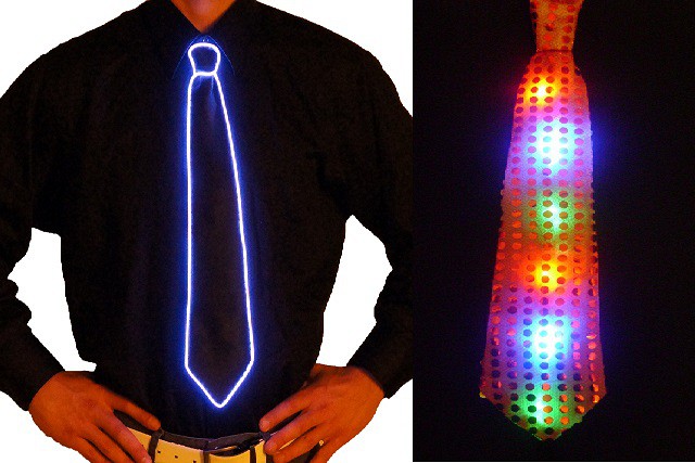 corbatas con luces led